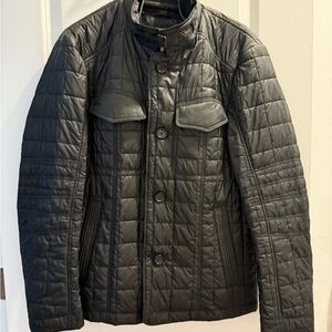 Boss Men's Charcoal Quilted Puffer Jacket